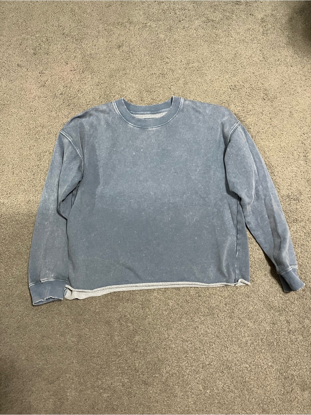 American Eagle Washed Blue Crewneck